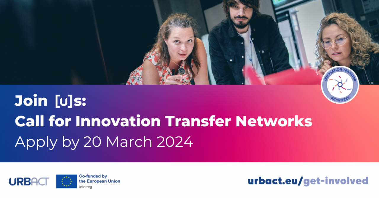 Konkurs innowacji sieci transferowych od 10 stycznia do 20 marca 2024 w programie URBACT