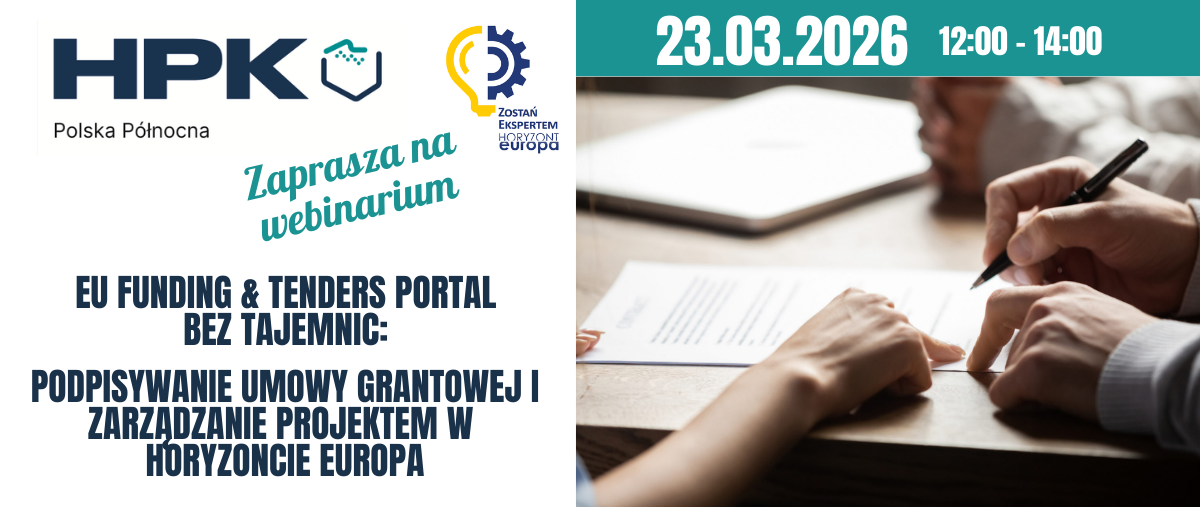 Horyzont Europa – szkolenie „EU Funding & Tenders Portal bez tajemnic”