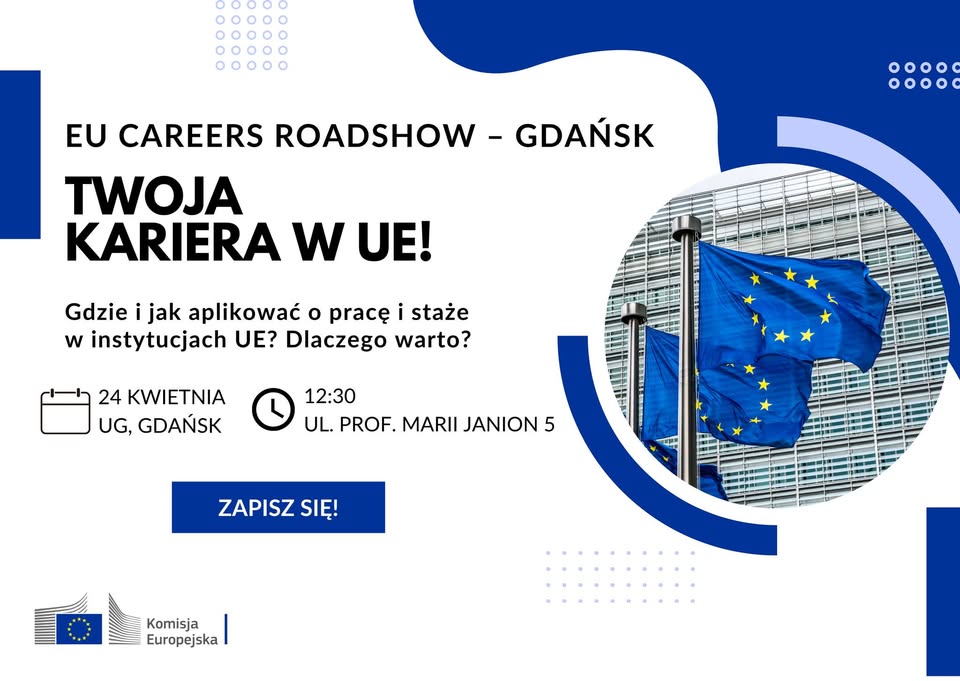 Płatne staże i kariera w instytucjach UE – spotkanie na UG